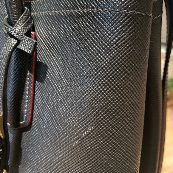 Black and Fiery Red Prada Saffiano Bag - Picture 9 of 9